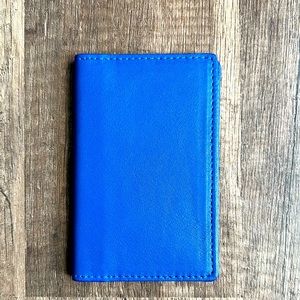 Blue borlino brand slim leather card holder